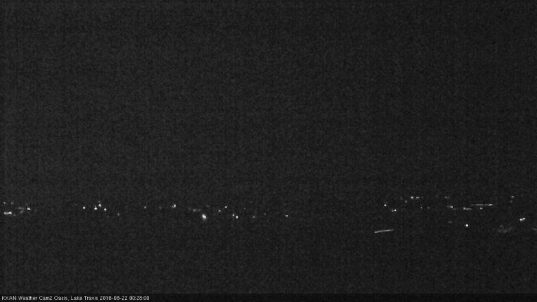 Lake Travis webcam, August 21, 2018 11:30 PM CT
