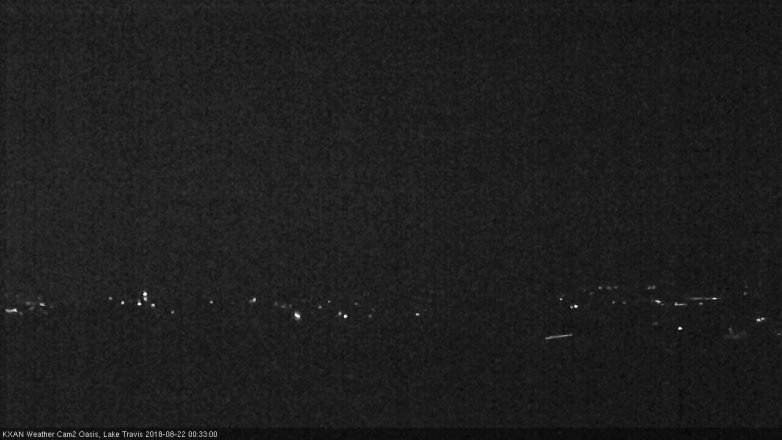 Lake Travis webcam, August 21, 2018 11:35 PM CT