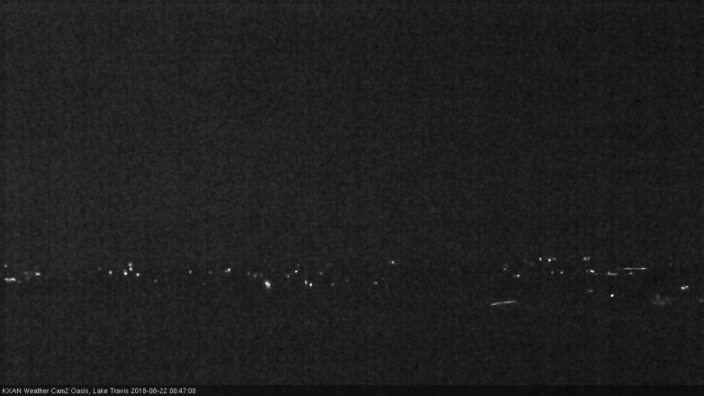 Lake Travis webcam, August 21, 2018 11:50 PM CT