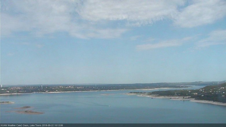 Lake Travis webcam, August 22, 2018 9:15 AM CT