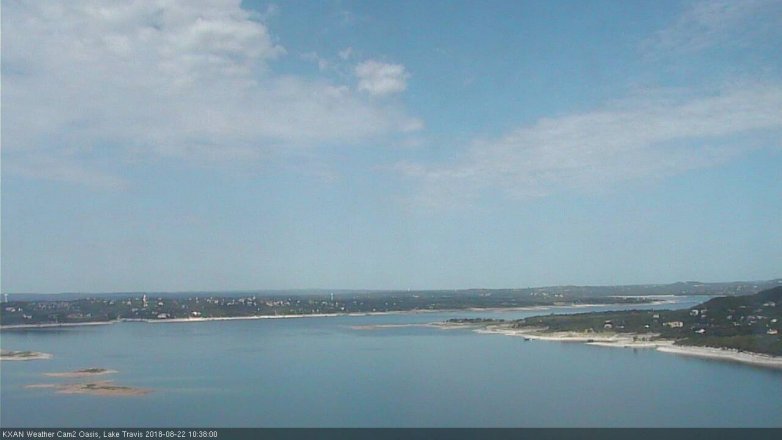 Lake Travis webcam, August 22, 2018 9:40 AM CT