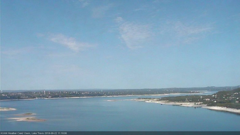 Lake Travis webcam, August 22, 2018 10:20 AM CT