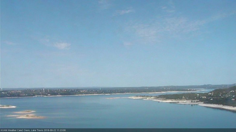 Lake Travis webcam, August 22, 2018 10:25 AM CT