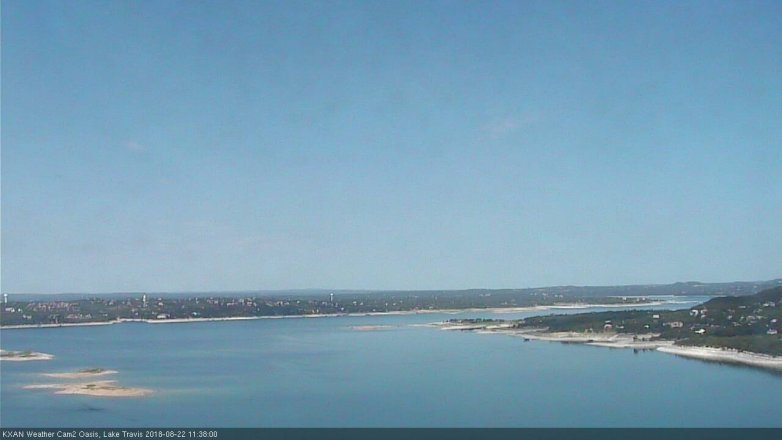 Lake Travis webcam, August 22, 2018 10:40 AM CT