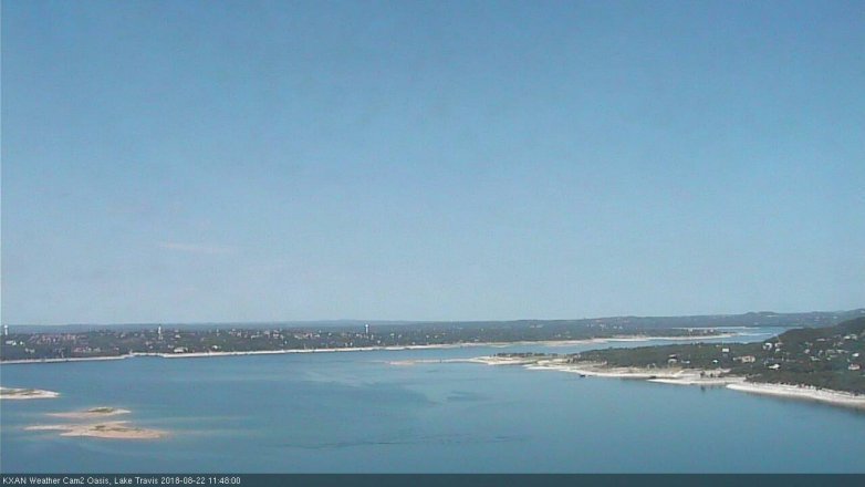 Lake Travis webcam, August 22, 2018 10:50 AM CT