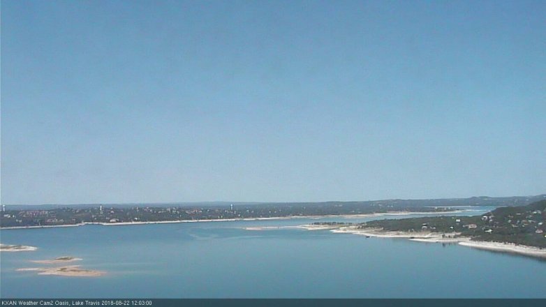Lake Travis webcam, August 22, 2018 11:05 AM CT