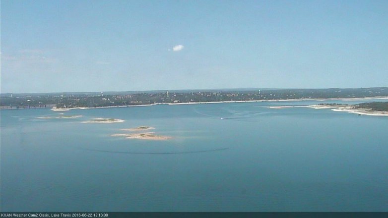Lake Travis webcam, August 22, 2018 11:15 AM CT