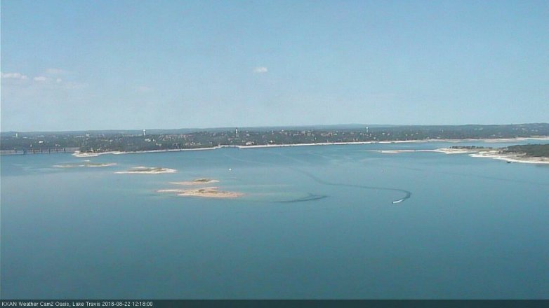 Lake Travis webcam, August 22, 2018 11:20 AM CT
