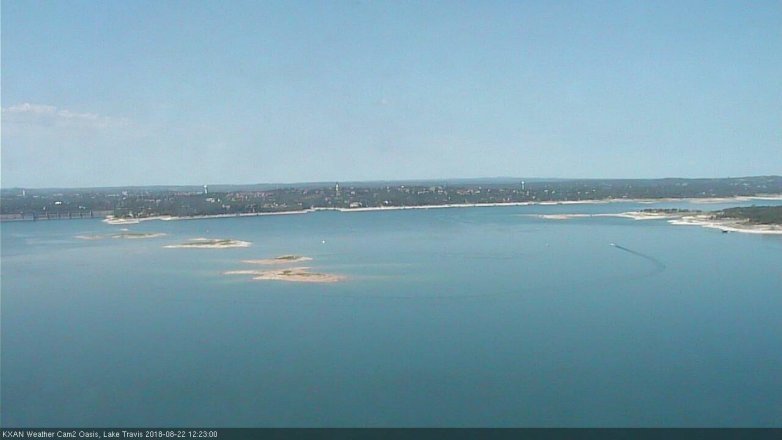 Lake Travis webcam, August 22, 2018 11:25 AM CT