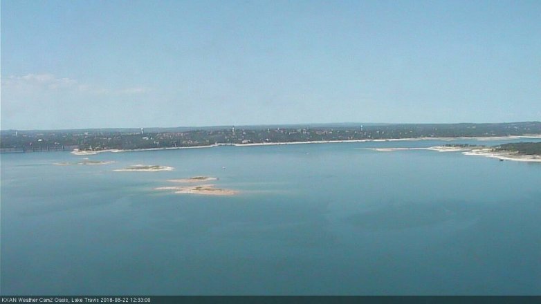 Lake Travis webcam, August 22, 2018 11:35 AM CT