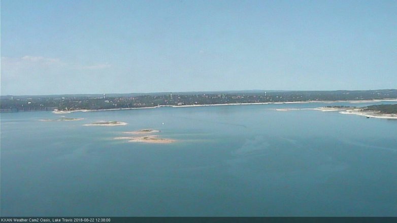 Lake Travis webcam, August 22, 2018 11:40 AM CT