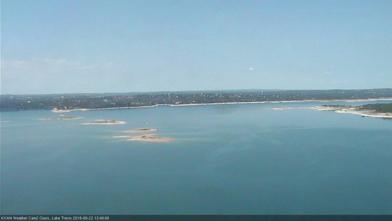 Lake Travis webcam, August 22, 2018 11:50 AM CT