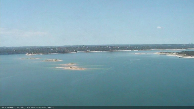 Lake Travis webcam, August 22, 2018 12:10 PM CT