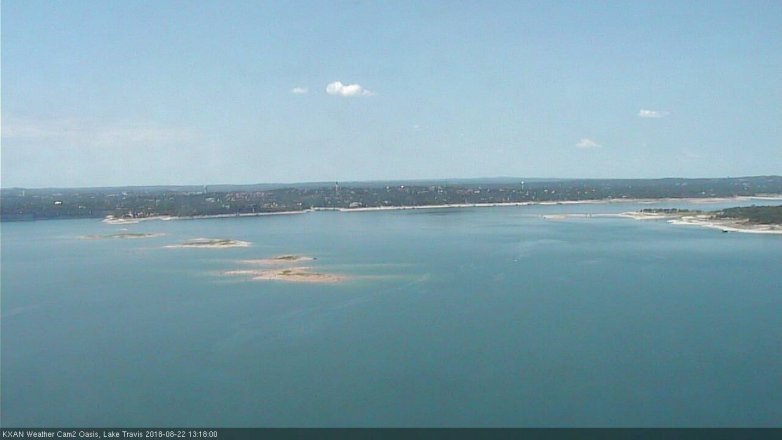 Lake Travis webcam, August 22, 2018 12:20 PM CT