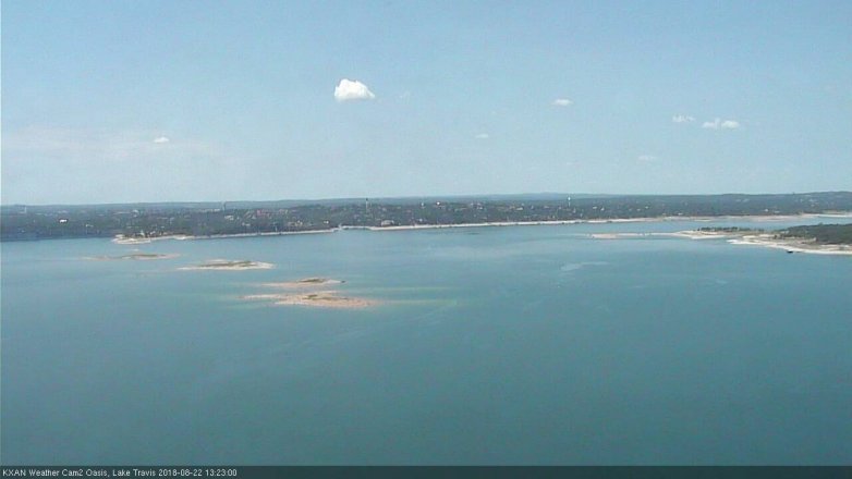 Lake Travis webcam, August 22, 2018 12:25 PM CT