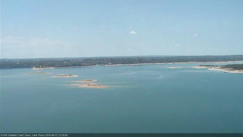 Lake Travis webcam, August 22, 2018 12:30 PM CT