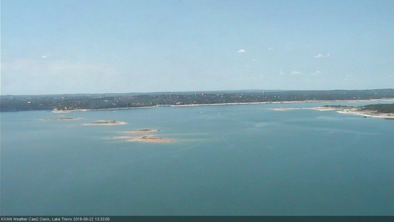 Lake Travis webcam, August 22, 2018 12:35 PM CT