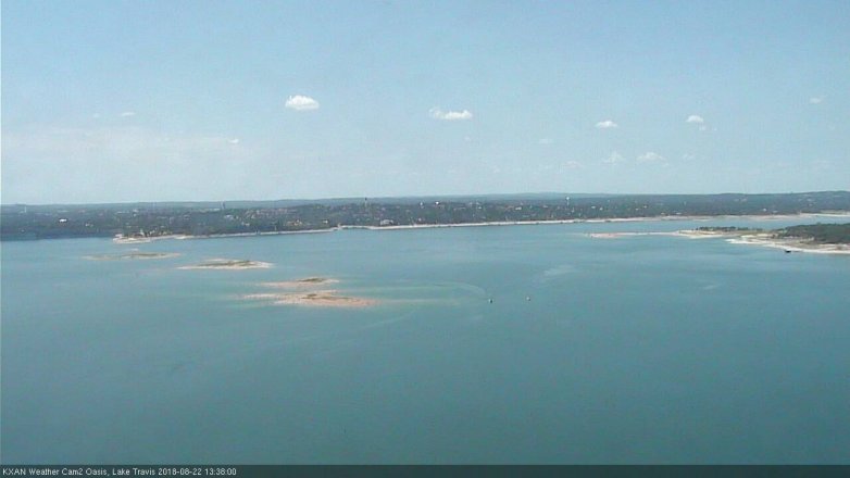 Lake Travis webcam, August 22, 2018 12:40 PM CT