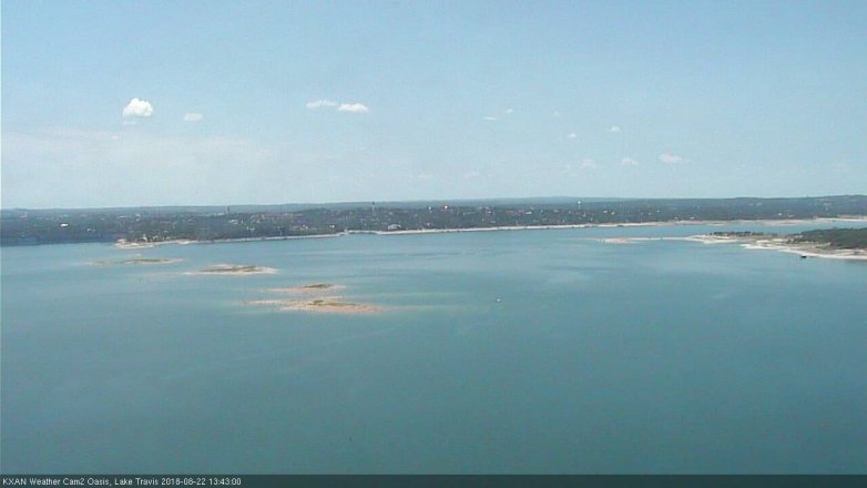 Lake Travis webcam, August 22, 2018 12:45 PM CT