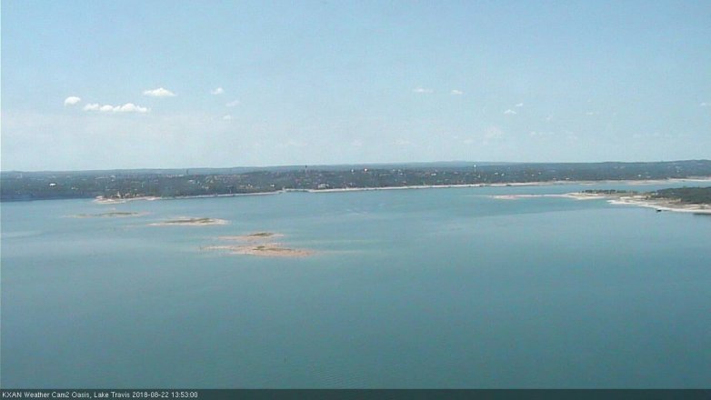 Lake Travis webcam, August 22, 2018 12:55 PM CT