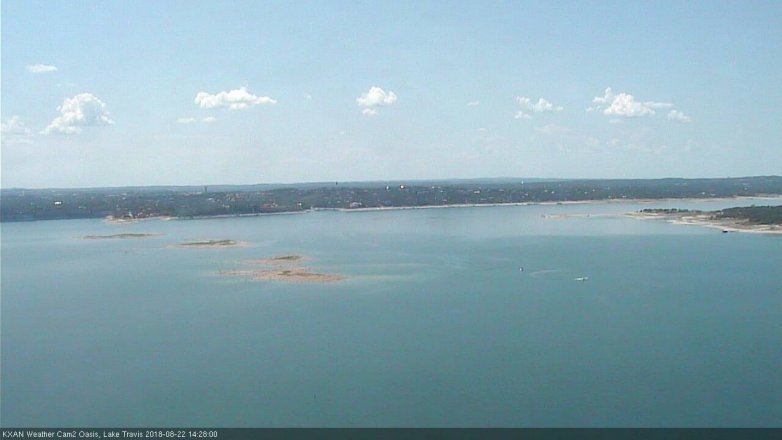 Lake Travis webcam, August 22, 2018 1:30 PM CT