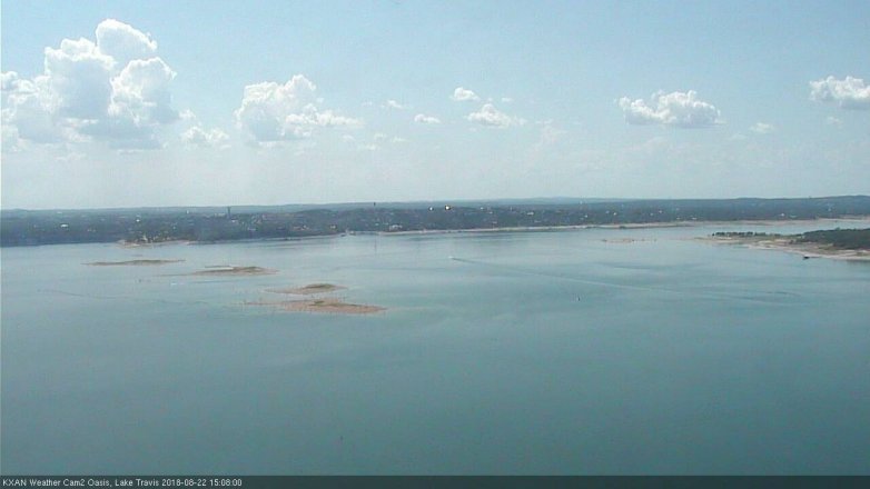 Lake Travis webcam, August 22, 2018 2:10 PM CT