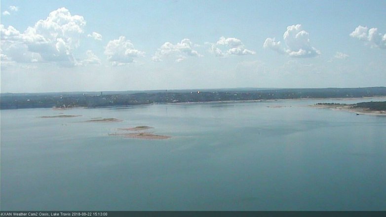 Lake Travis webcam, August 22, 2018 2:15 PM CT