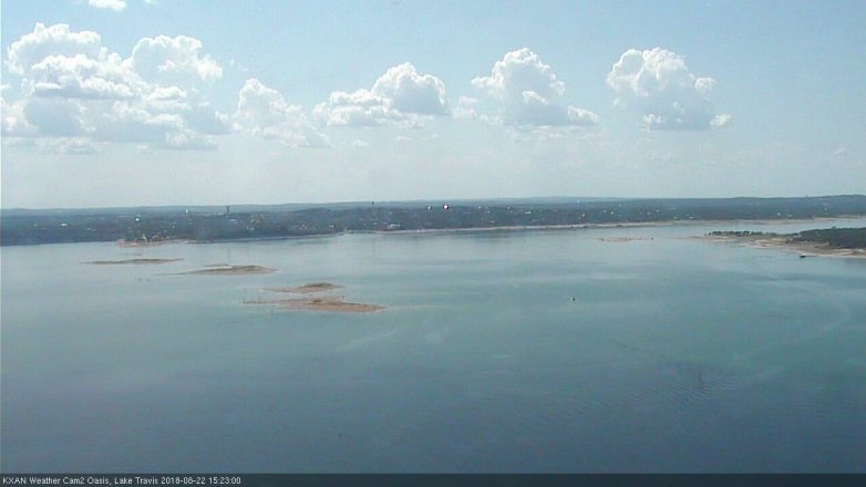 Lake Travis webcam, August 22, 2018 2:25 PM CT