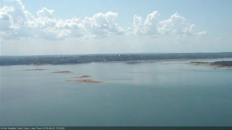 Lake Travis webcam, August 22, 2018 2:35 PM CT