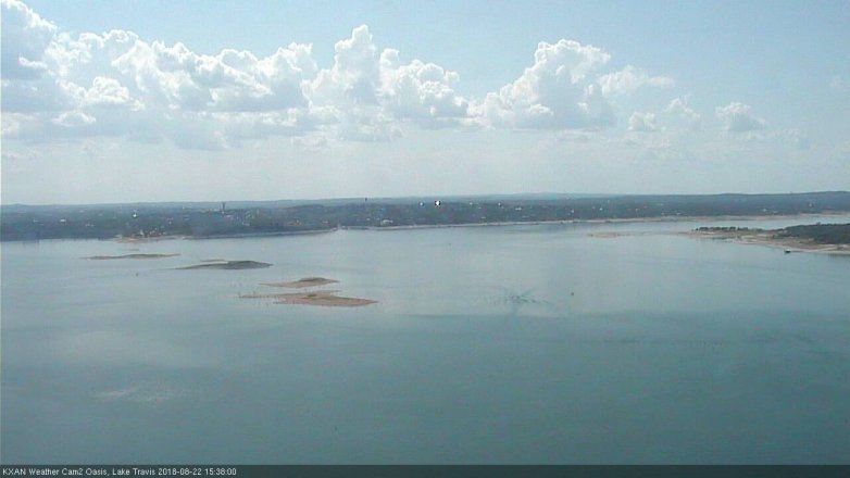 Lake Travis webcam, August 22, 2018 2:40 PM CT