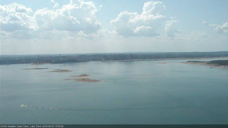 Lake Travis webcam, August 22, 2018 2:55 PM CT