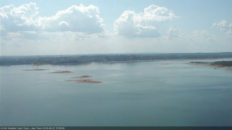 Lake Travis webcam, August 22, 2018 3:00 PM CT