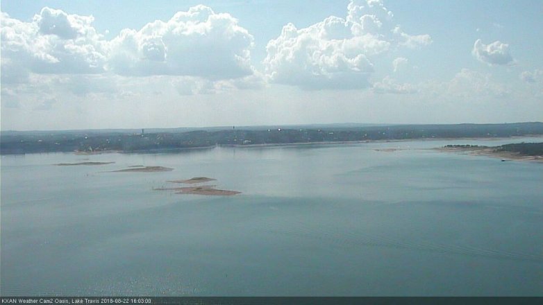Lake Travis webcam, August 22, 2018 3:05 PM CT