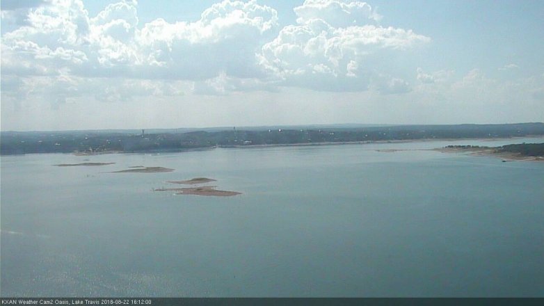 Lake Travis webcam, August 22, 2018 3:15 PM CT