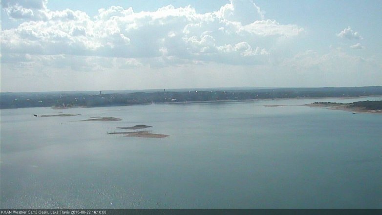 Lake Travis webcam, August 22, 2018 3:20 PM CT