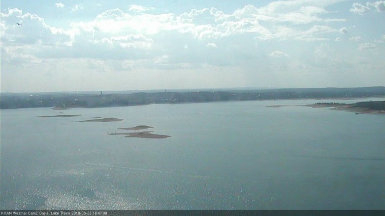 Lake Travis webcam, August 22, 2018 3:50 PM CT