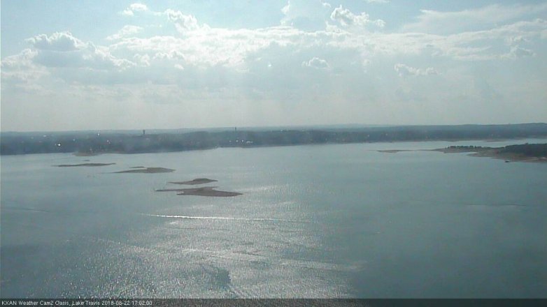 Lake Travis webcam, August 22, 2018 4:05 PM CT