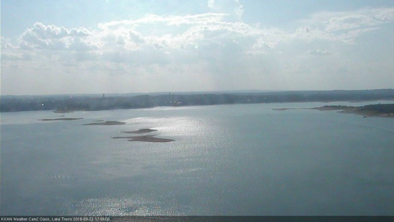 Lake Travis webcam, August 22, 2018 4:10 PM CT