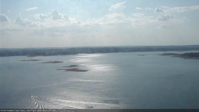 Lake Travis webcam, August 22, 2018 4:20 PM CT