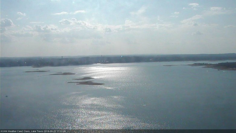 Lake Travis webcam, August 22, 2018 4:25 PM CT