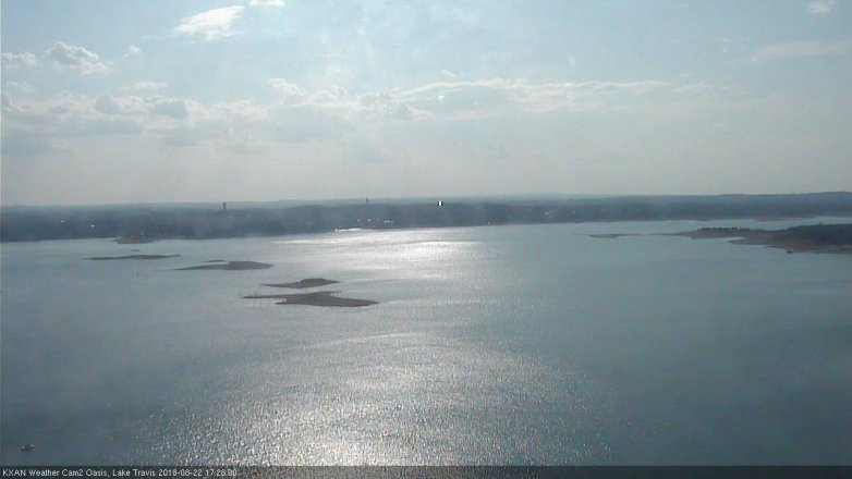 Lake Travis webcam, August 22, 2018 4:30 PM CT