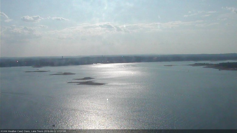 Lake Travis webcam, August 22, 2018 4:40 PM CT