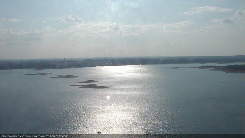 Lake Travis webcam, August 22, 2018 4:45 PM CT