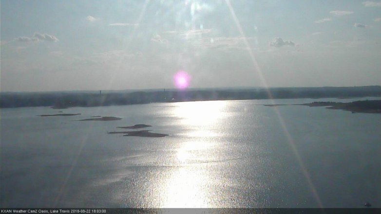 Lake Travis webcam, August 22, 2018 5:05 PM CT