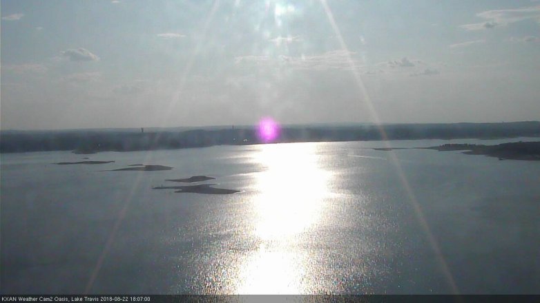 Lake Travis webcam, August 22, 2018 5:10 PM CT