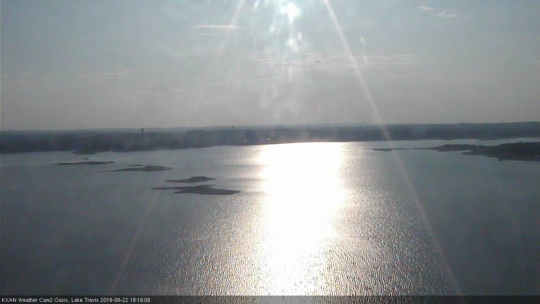 Lake Travis webcam, August 22, 2018 5:20 PM CT