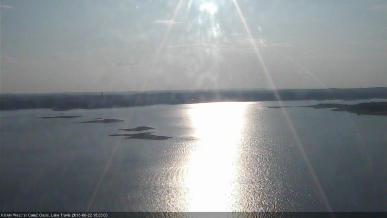 Lake Travis webcam, August 22, 2018 5:25 PM CT