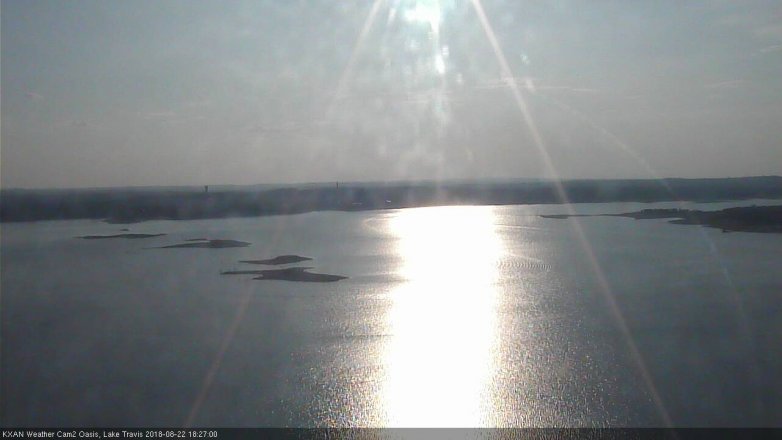 Lake Travis webcam, August 22, 2018 5:30 PM CT