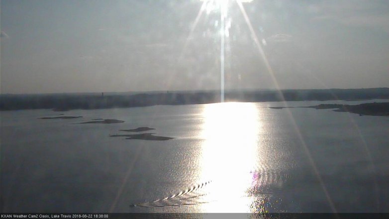Lake Travis webcam, August 22, 2018 5:40 PM CT