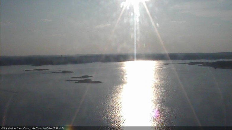 Lake Travis webcam, August 22, 2018 5:45 PM CT